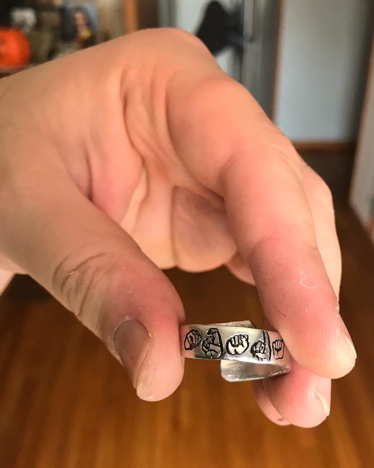 ASL Custom Name Stacking Wrap Ring | American Sign Language Gift | ASL Fingerspelling | Name Sign Jewelry | Finger Alphabet | Interpret
