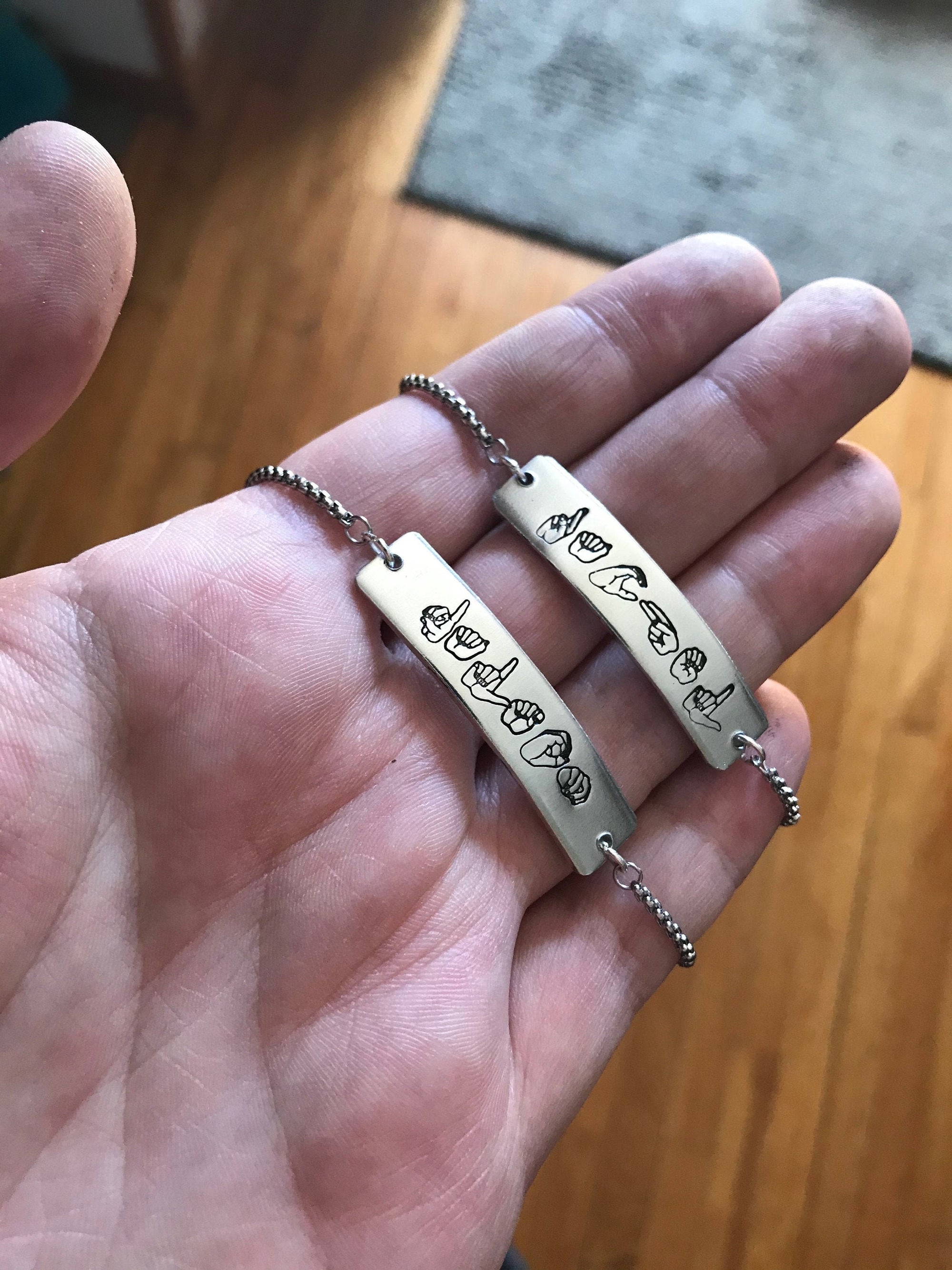 ASL Name Slide Bracelet | American Sign Language Gift | ASL Fingerspelling | Sign Jewelry | Name Sign Jewelry | Finger Alphabet | Interpret