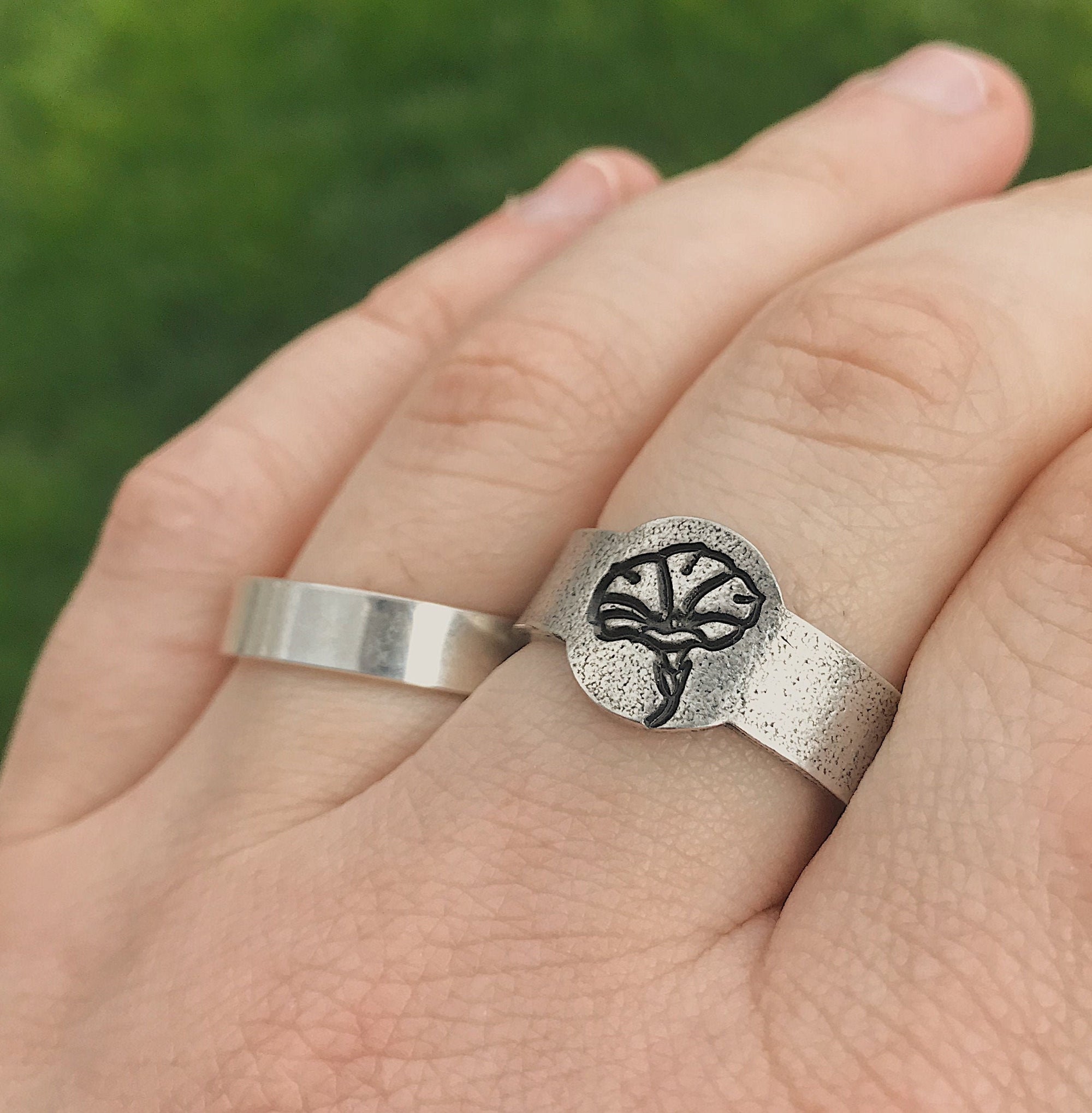 September Birth Flower Ring | Morning Glory Jewelry | Floral Signet Ring | Best Friend Birthday Gifts | Mother's Day Gift | Best Friend Ring
