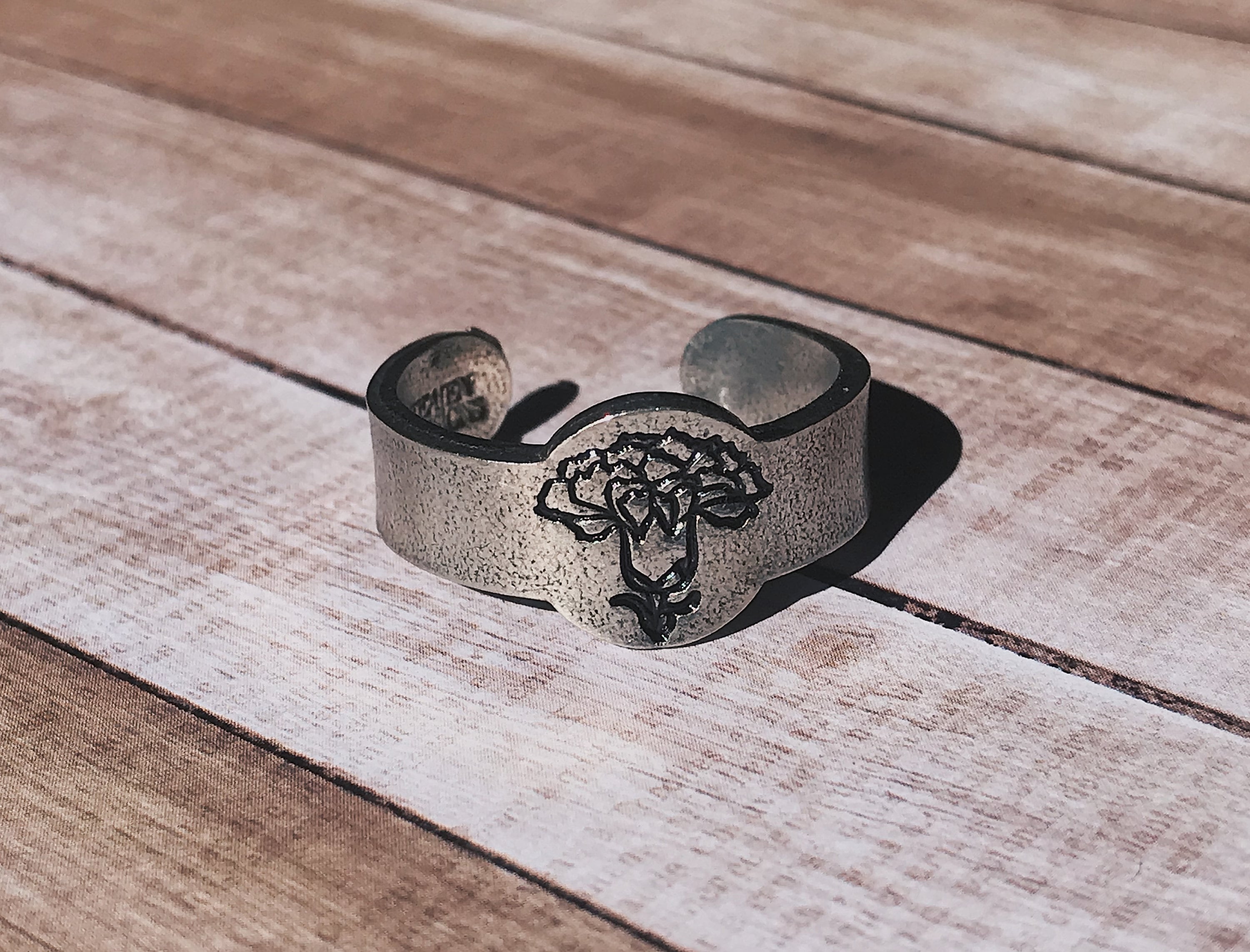January Birth Flower Ring | Carnation Jewelry | Floral Signet Ring | Best Friend Birthday Gifts | Mother's Day Gift | Best Friend Ring