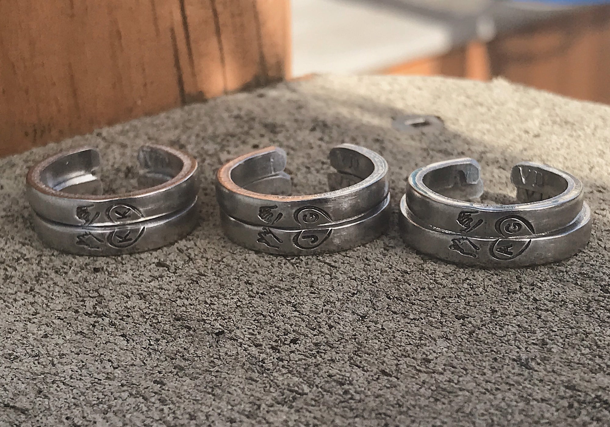 Mini Matching 2 Ring Custom Initials Pinky Swear Heart Stacking Ring Set | Pinky Promise Ring | Best Friend Birthday Gifts | Valentine's Day