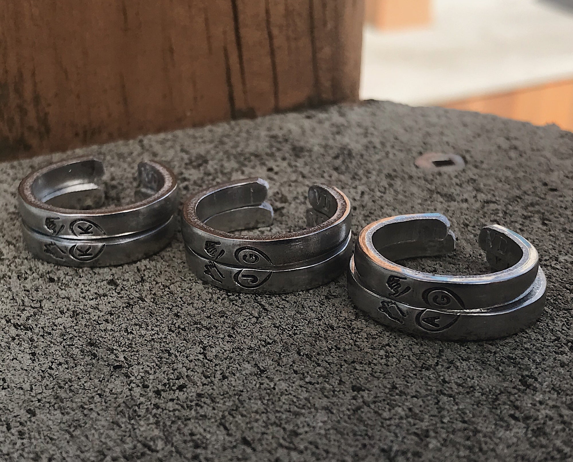 Mini Matching 2 Ring Custom Initials Pinky Swear Heart Stacking Ring Set | Pinky Promise Ring | Best Friend Birthday Gifts | Valentine's Day