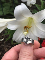 June Birth Flower Ring | Lily Jewelry | Rustic Floral Signet Ring | Best Friend Birthday Gifts | Mother's Day Gift | Best Friend Ring