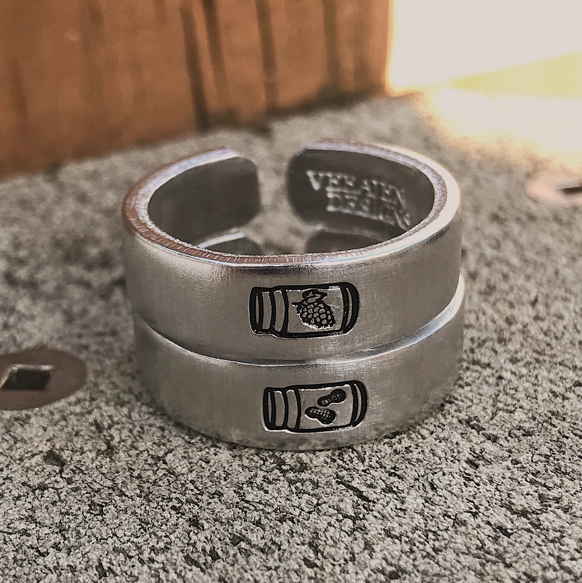 Matching 2 Ring Best Friend Peanut Butter & Jelly Ring Set | Pinky Promise | Best Friend Birthday Gifts | Rings for Sisters | Rings for 2