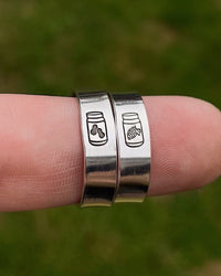 Matching 2 Ring Best Friend Peanut Butter & Jelly Ring Set | Pinky Promise | Best Friend Birthday Gifts | Rings for Sisters | Rings for 2