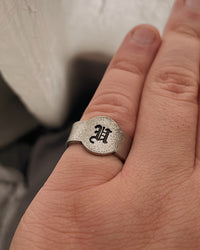 Signet Ring | Initial Stamped Signet Ring | Personalized Initial Ring | Silver Signet Ring | Jewelry Initial Ring | Custom Signet Ring