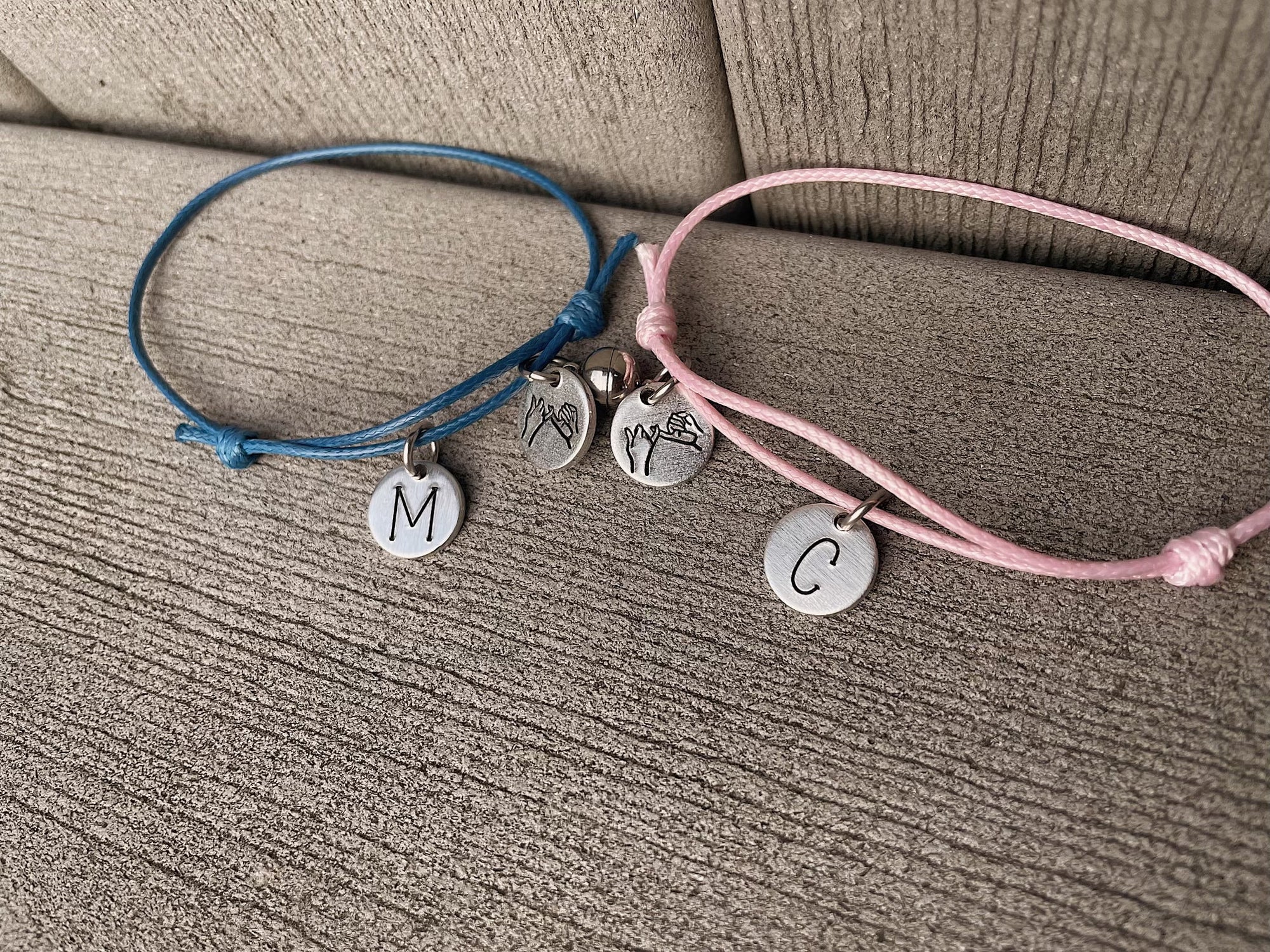 8 BRACELET COLORS: 1 Pair Matching Magnetic Couples Bracelet | Pinky Promise | Best Friend Birthday Gifts | Friendship Bracelets for 2