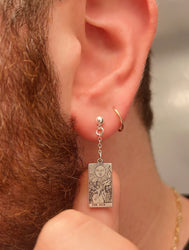 22 CARDS: Dainty Tarot Card Sterling Silver Dangle Earring | Best Friend Birthday Gift | Tarot Card Earrings | Celestial Mystic Jewelry