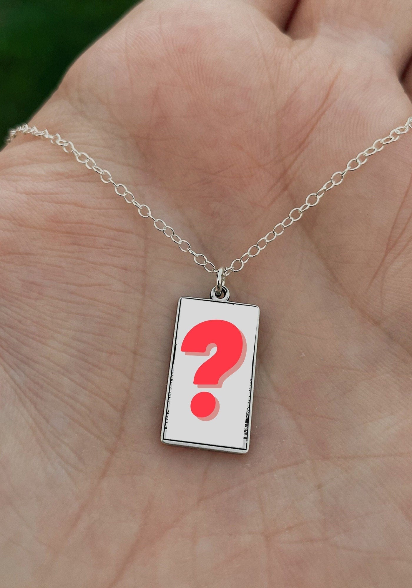 MYSTERY/RANDOM Tarot Card Tarot Card Necklace - Sterling Silver
