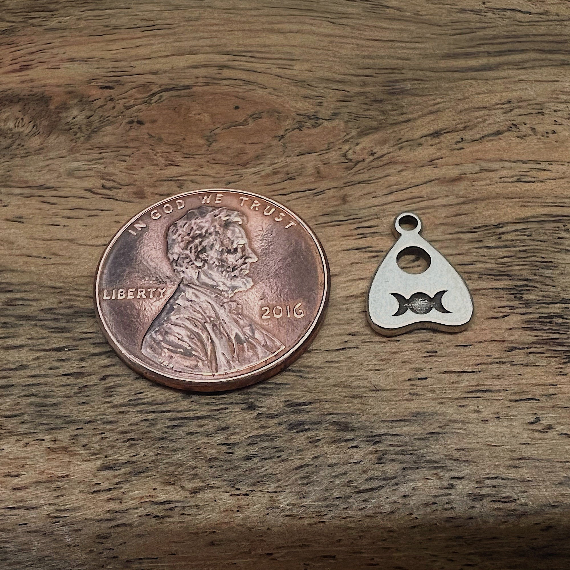 Dainty Planchette Sterling Silver Charm Necklace | Best Friend Birthday Gift | Halloween Necklace | Celestial Mystic Lunar Jewelry