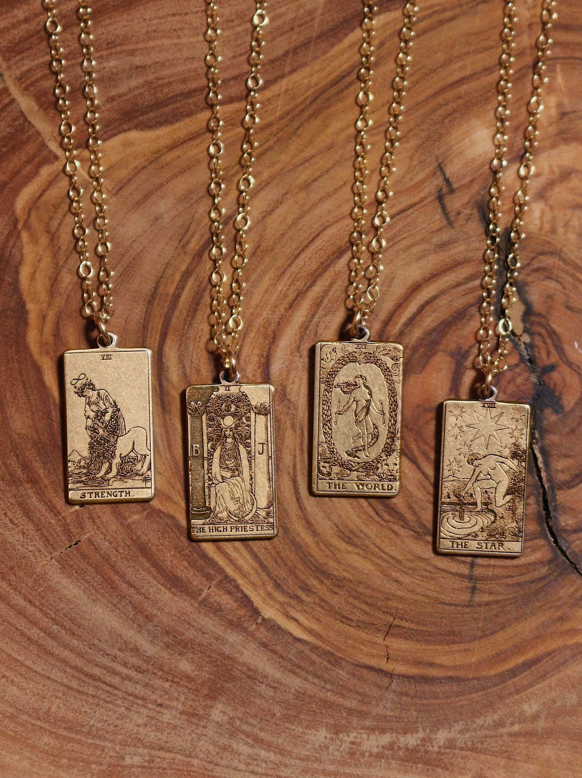 22 CARDS: Dainty Tarot Card Gold Filled Charm Necklace | Best Friend Birthday Gift | Gold Tarot Card Necklace | Celestial Mystic Jewelry