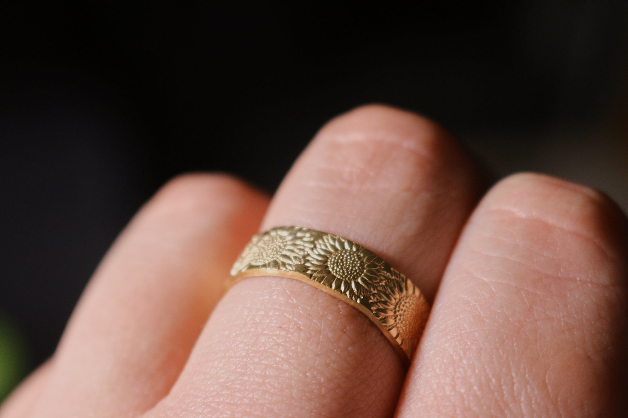 Gold Sunflower Ring | Birth Flower Ring | Wildflower | Best Friend Birthday Gift | 14k Gold Filled | Floral Jewelry | Valentines Day Gift