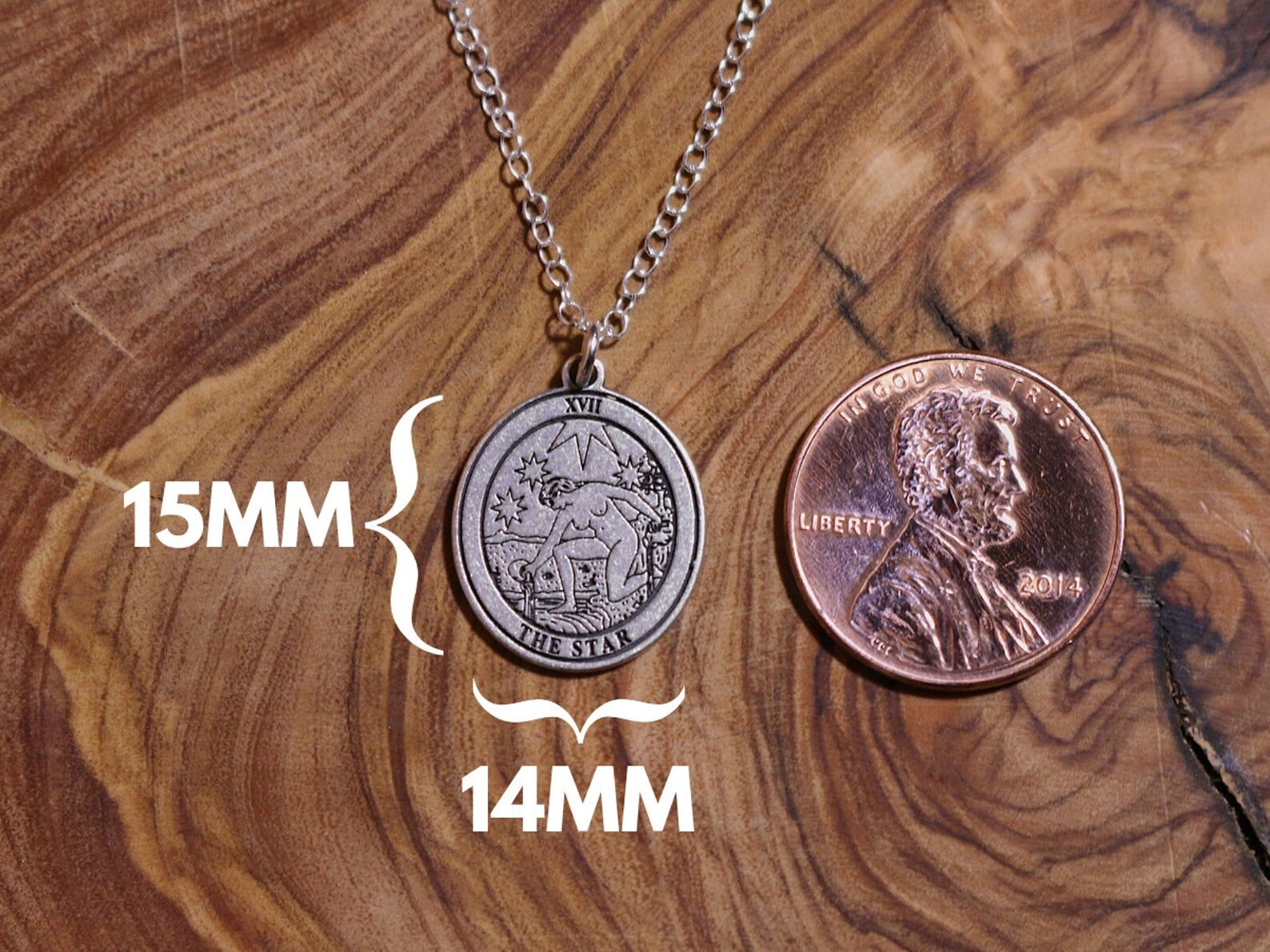 Round The Lovers Tarot Card Necklace | Best Friend Birthday Gift | Tarot Card Necklace | Celestial Mystic Jewelry | Dainty Witch Necklace