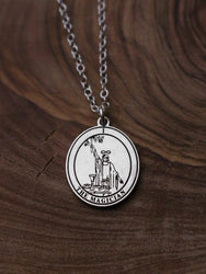 Round The Magician Tarot Card Necklace | Best Friend Birthday Gift | Tarot Card Necklace | Celestial Mystical Amulet | Dainty Witch Necklace