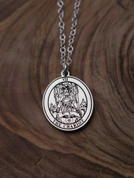 Round The Chariot Tarot Card Necklace | Best Friend Birthday Gift | Tarot Card Necklace | Celestial Mystical Amulet | Dainty Witch Necklace