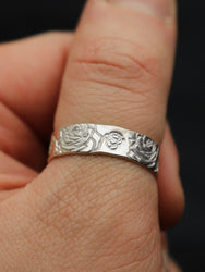 Rose Ring | June Birth Flower Ring | Wildflower | Best Friend Gift | 14k Gold Filled or Sterling | Floral Jewelry | June Birth Ring