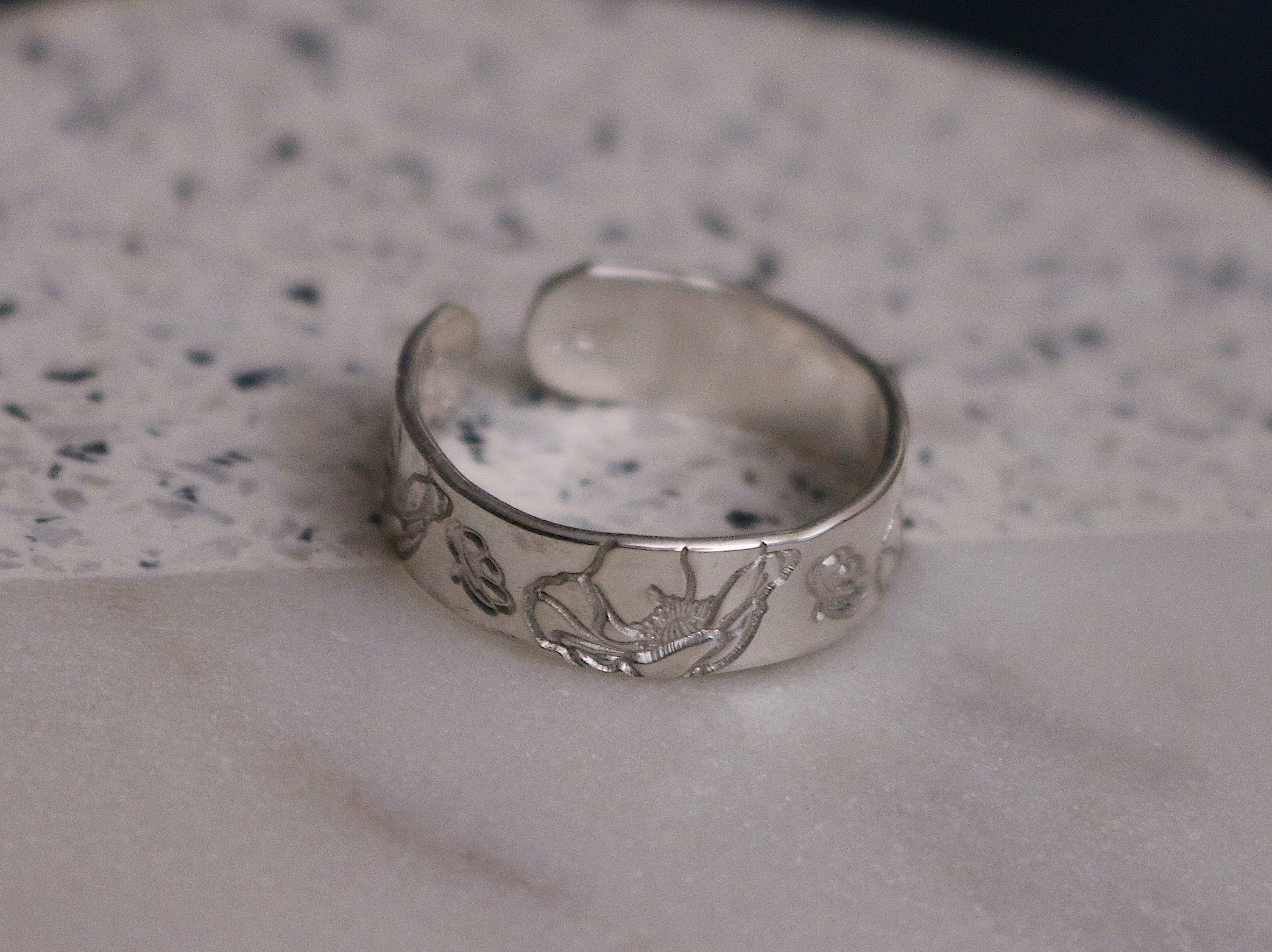 Poppy Ring | August Birth Flower Ring | Wildflower | Best Friend Gift | 14k Gold Filled or Sterling | Floral Jewelry | August Birth Ring