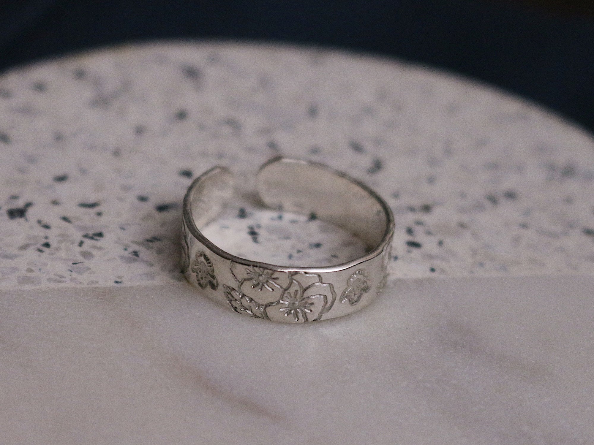 Violet Ring | February Birth Flower Ring | Best Friend Gift | 14k Gold Filled or Sterling | Floral Jewelry | February Birth Ring