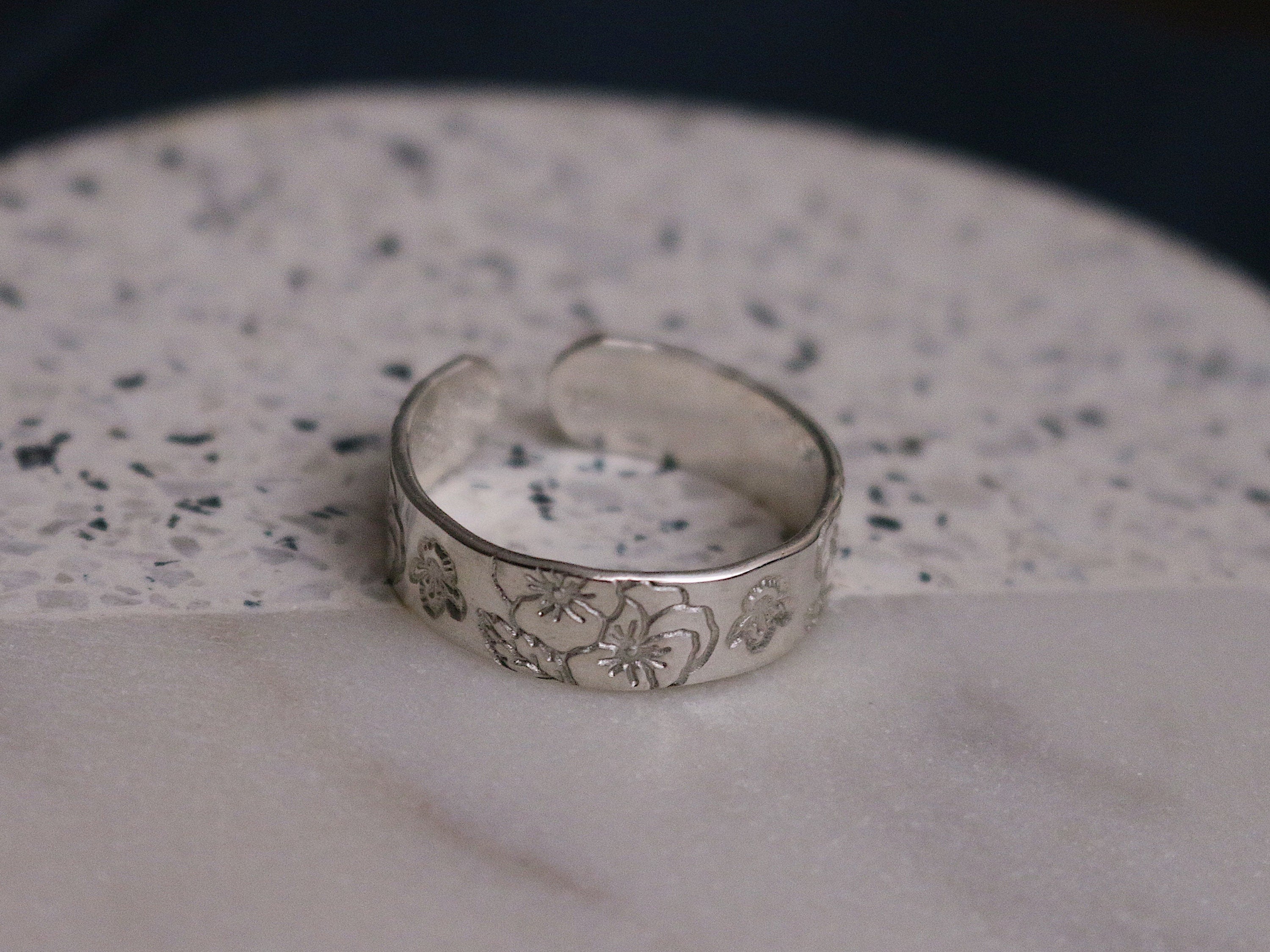 Violet Ring | February Birth Flower Ring | Best Friend Gift | 14k Gold Filled or Sterling | Floral Jewelry | February Birth Ring