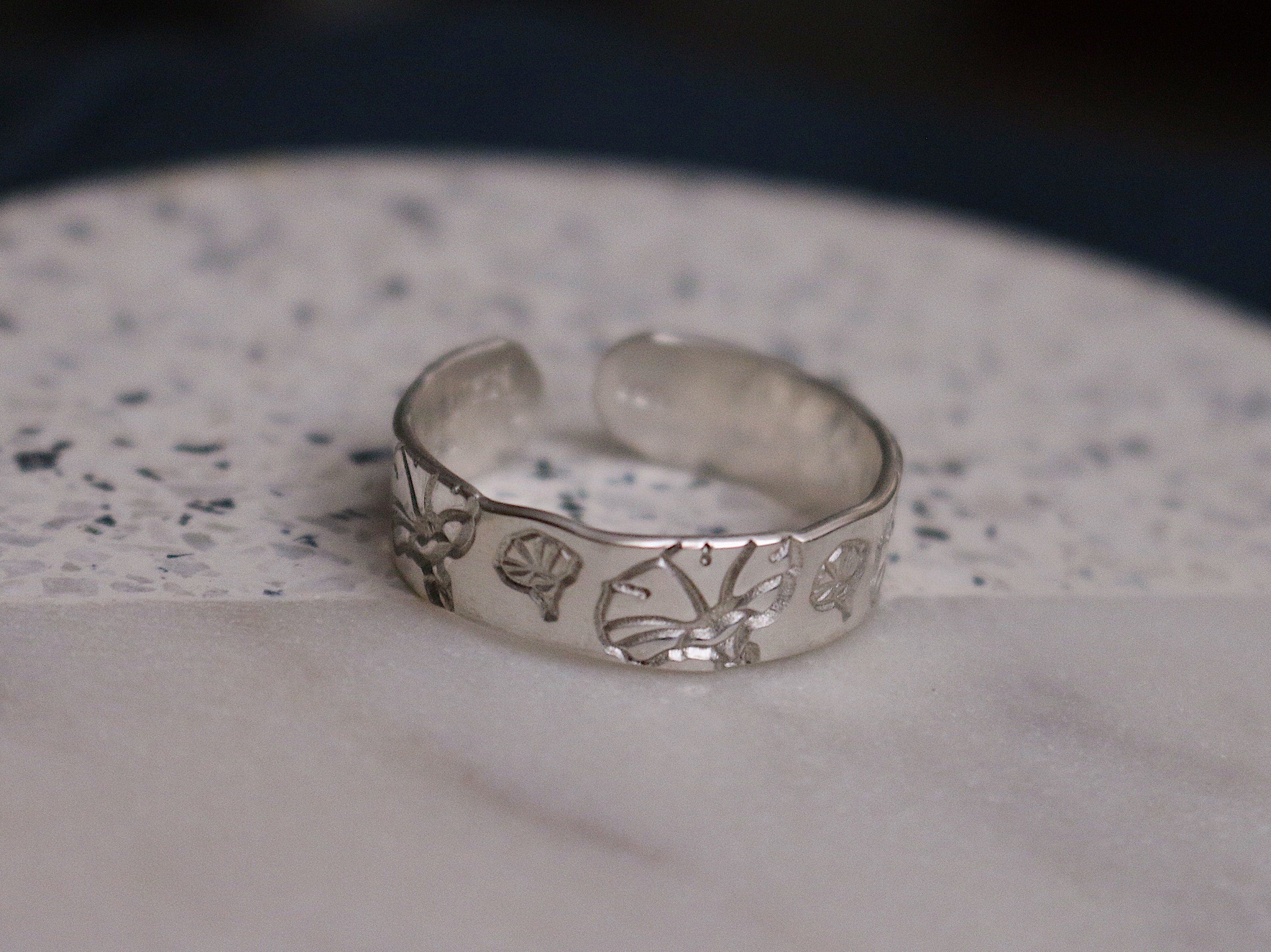 Morning Glory Ring | September Birth Flower Ring | Best Friend Gift | 14k Gold Filled or Sterling | Floral Jewelry | September Birth Ring