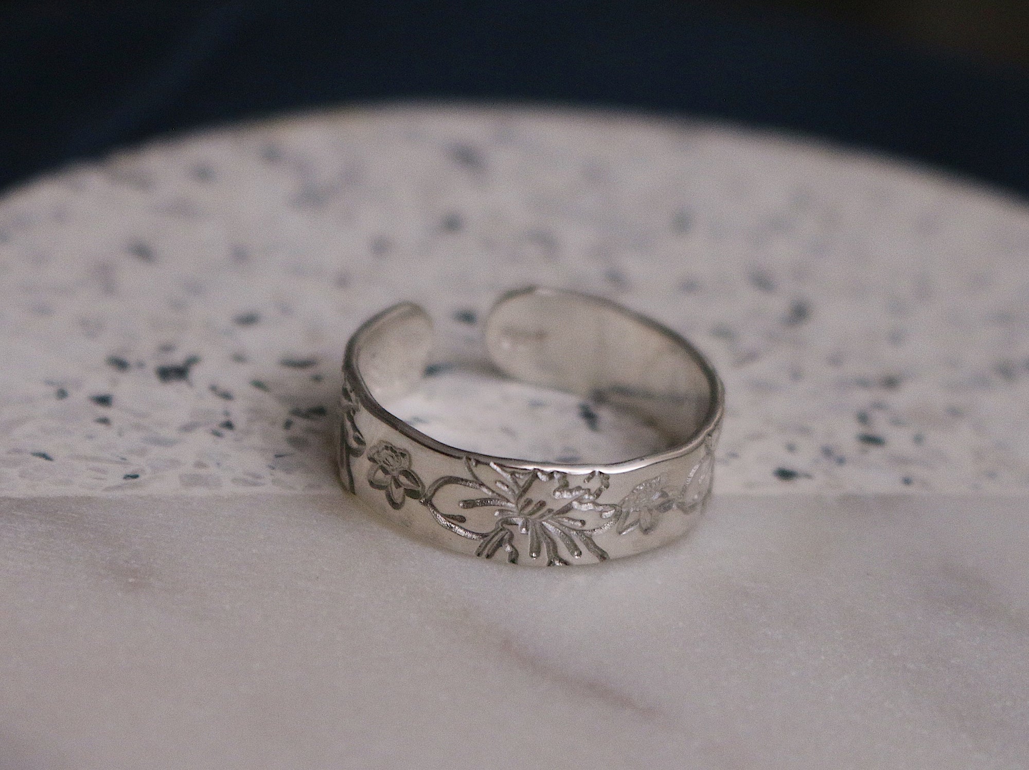 Daffodil Ring | March Birth Flower Ring | Wildflower | Best Friend Gift | 14k Gold Filled or Sterling | Floral Jewelry | March Birth Ring