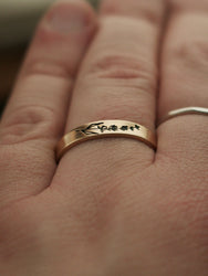 Lavender Gold Minimalist Stacking Ring | Birth Flower Ring | Wildflower | Best Friend BFFs | Dainty Gold Ring | Best Friend Birthday Gift