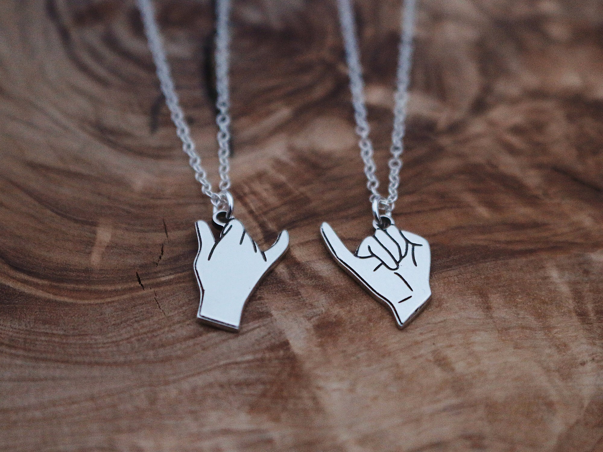Matching 2 Necklace Pinky Swear Necklace Set | Best Friend Birthday Gift | Pinky Swear Couples Jewelry | Christmas Gift | Pinky Promise