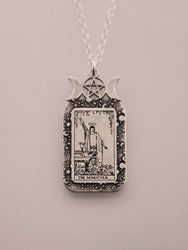 The Magician Tarot Card Necklace | Best Friend Birthday Gift | Tarot Card Necklace | Celestial Triple Moon Goddess Jewelry | Witch Necklace