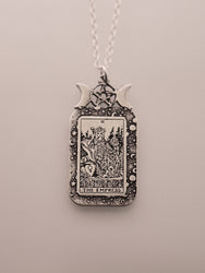The Empress Tarot Card Necklace | Best Friend Birthday Gift | Tarot Card Necklace | Celestial Triple Moon Goddess Jewelry | Witch Necklace