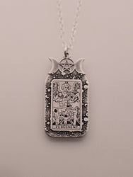 Judgement Tarot Card Necklace | Best Friend Birthday Gift | Tarot Card Necklace | Celestial Triple Moon Goddess Jewelry | Witch Necklace