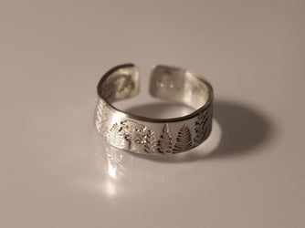 Forest of Trees Stacking Ring | Pine Tree Ring | Gift for Hiker | Rings for Nature Lovers | Evergreen Tree Ring | Cedar Tree Ring