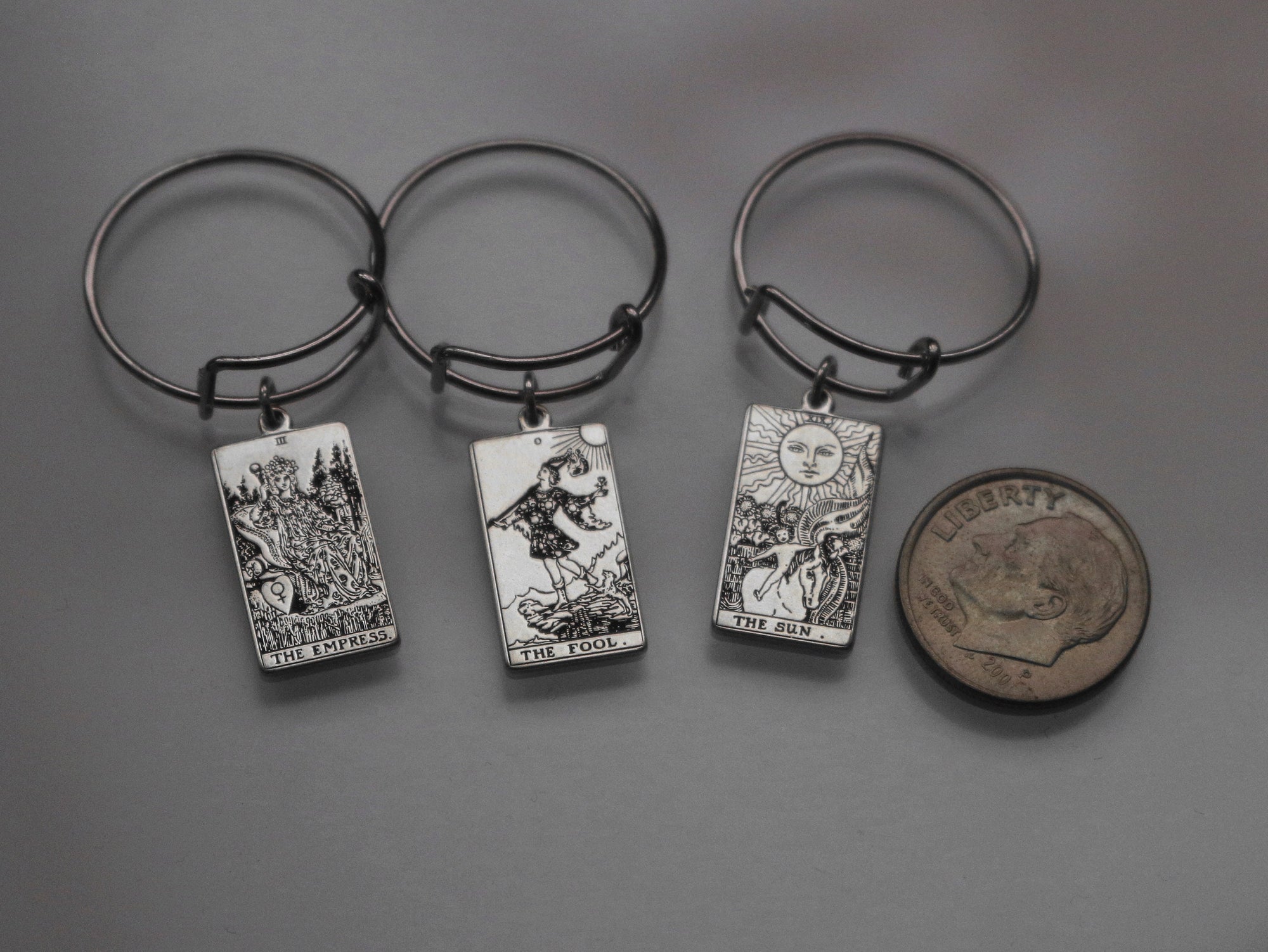 Tarot Card Dangle Ring | Best Friend Gift | Tarot Jewelry | Statement Ring | Celestial Mystic Jewelry | Goth Friendship Ring | Occult Ring