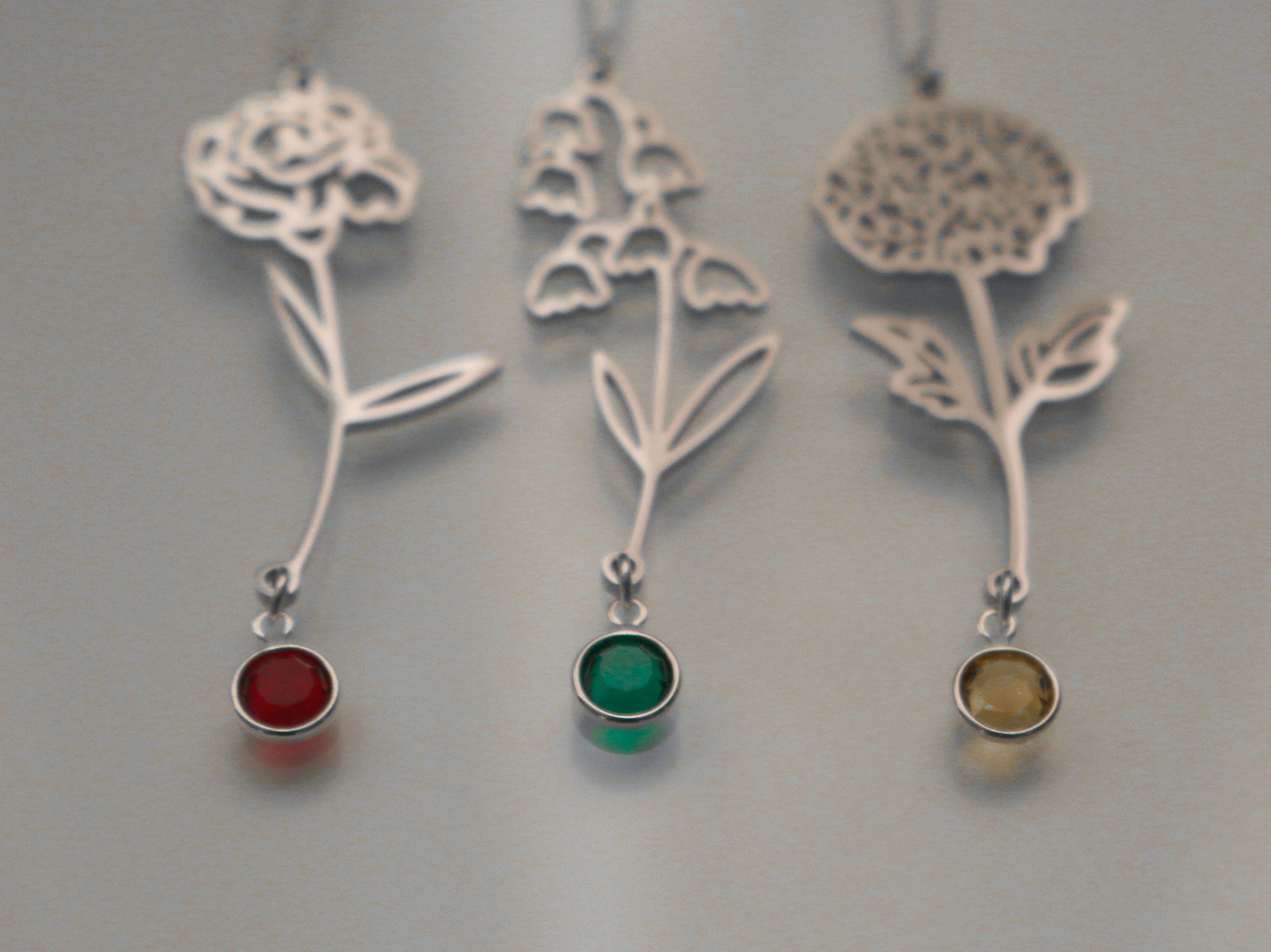 Birth Flower & Birth Stone Necklace | Best Friend Birthday Gift | Birth Month Flower | Birthday Gift for Her | Birthstone Jewelry Necklace