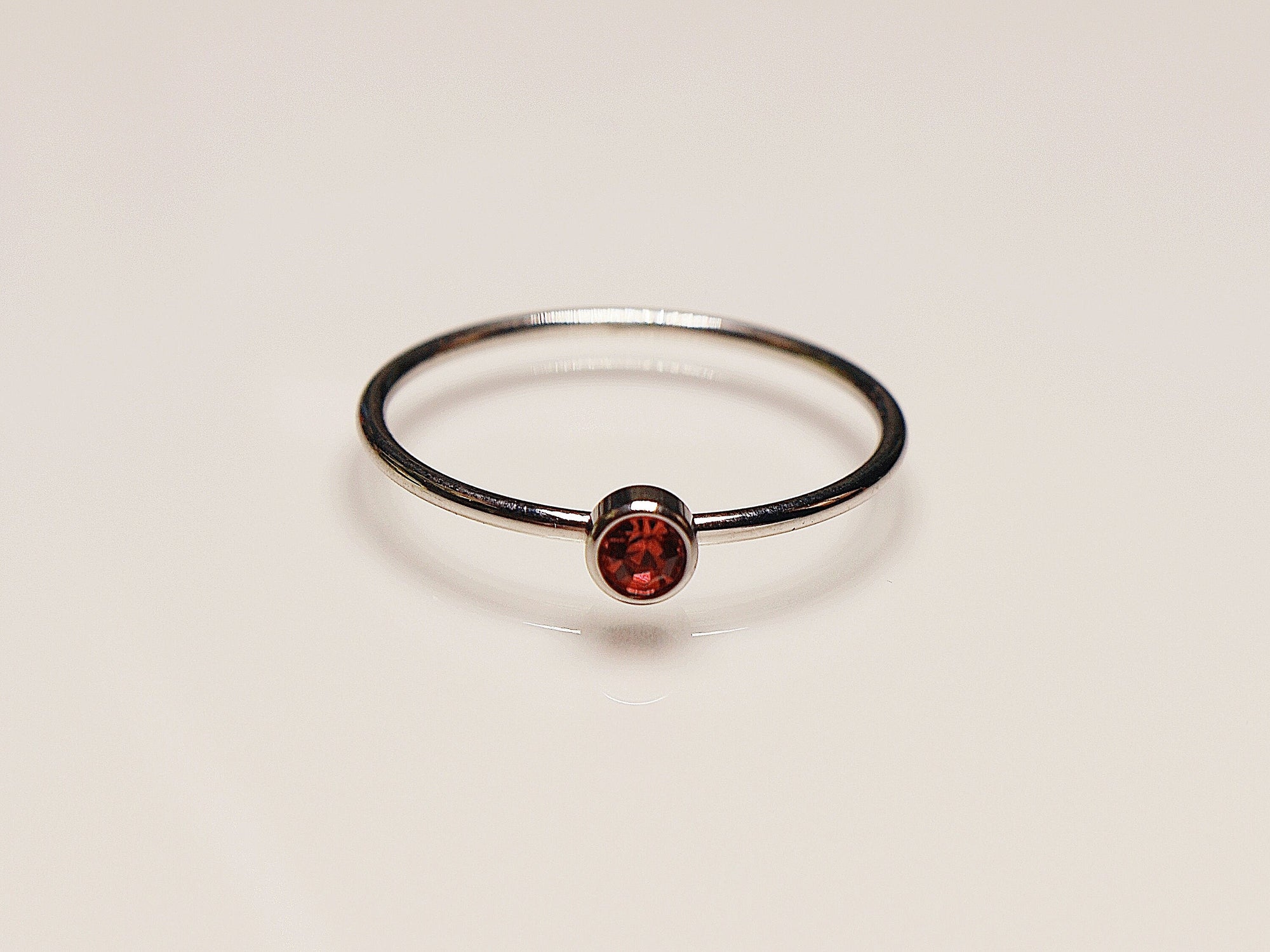 July Silver Birthstone Stacking Ring | Personalized Birth Month | Best Friend Birthday | Stackable Birth Stone Ring | Mom Crystal Stack