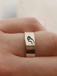 Italian Hand Gesture Stacking Ring | Pinched Fingers Ring | Italian Talking Hand | Italy Hand | What Are You Talking About | Are You Serious
