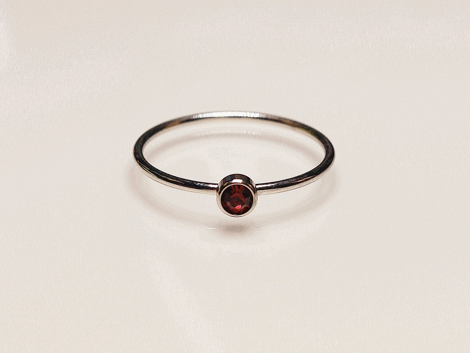 January Silver Birthstone Stacking Ring | Personalized Birth Month | Best Friend Birthday | Stackable Birth Stone Ring | Mom Crystal Stack