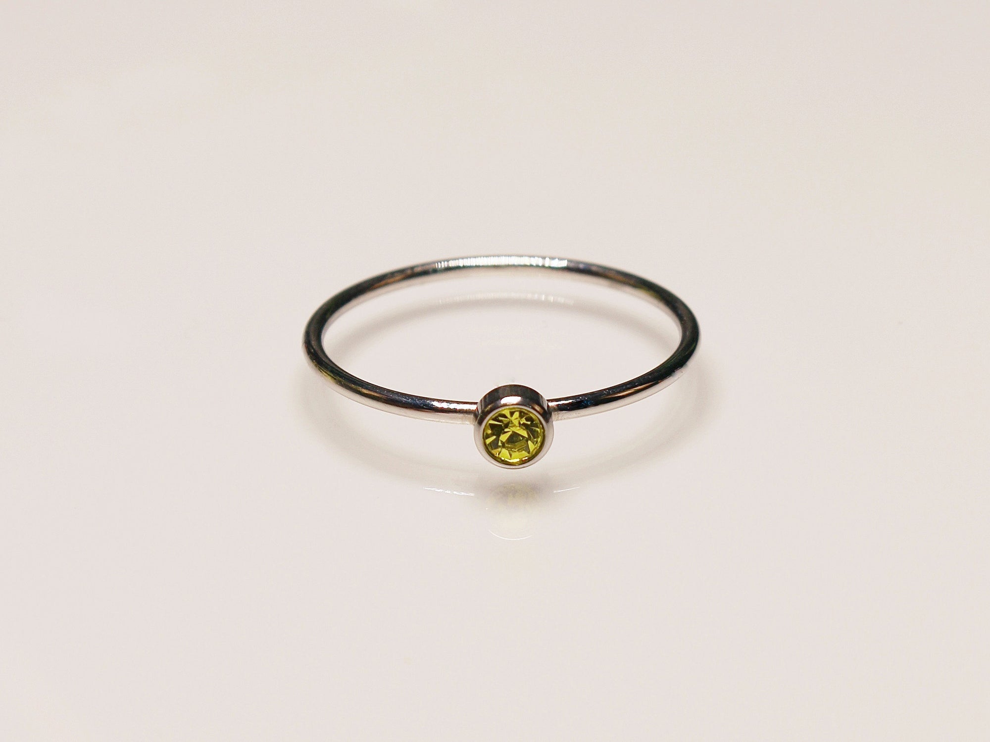 November Silver Birthstone Stacking Ring | Personalized Birth Month | Best Friend Birthday | Stackable Birth Stone Ring | Mom Crystal Stack