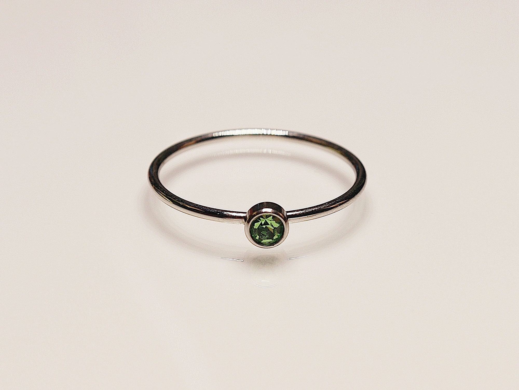 August Silver Birthstone Stacking Ring | Personalized Birth Month | Best Friend Birthday | Stackable Birth Stone Ring | Mom Crystal Stack