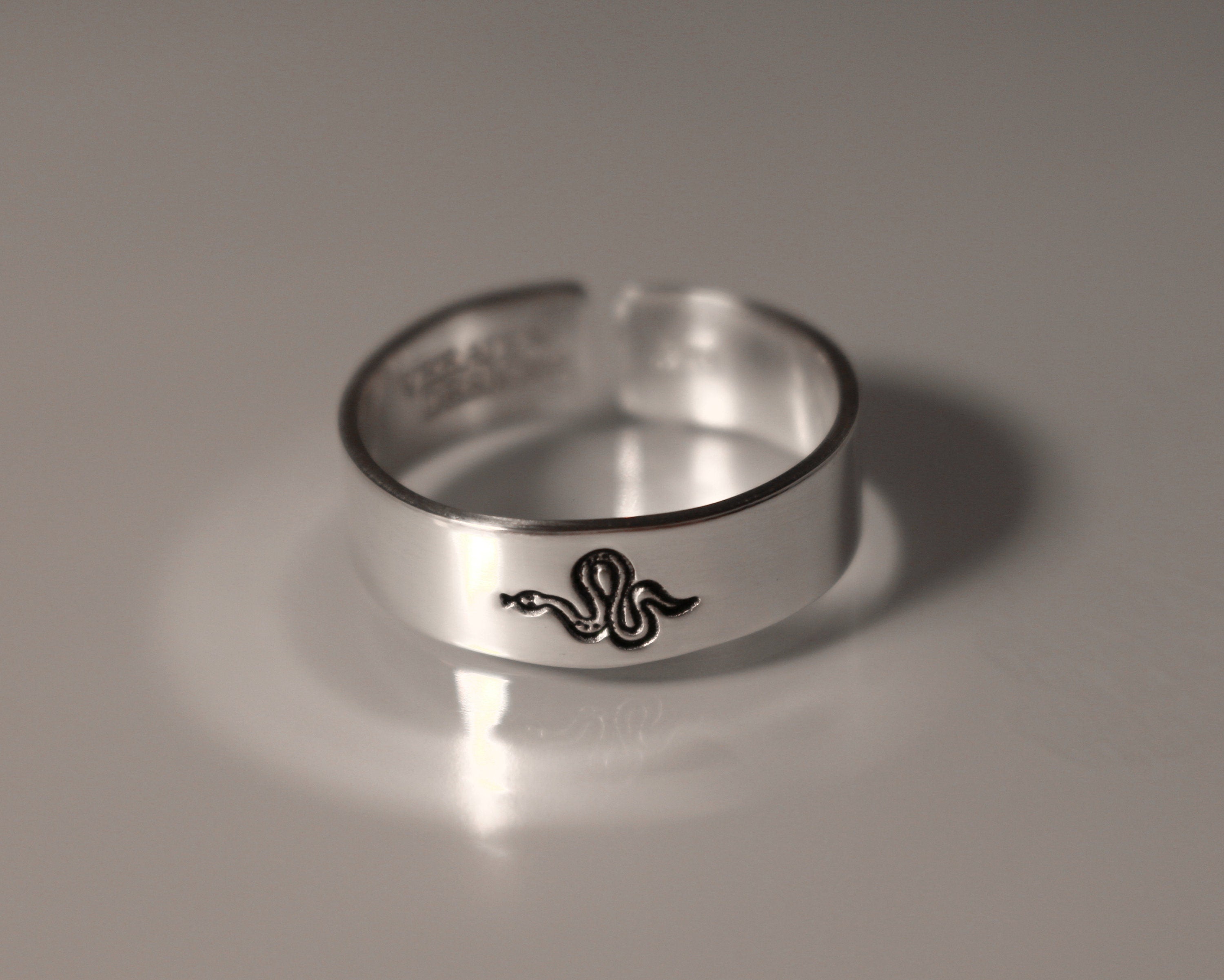 Magic Snake Stacking Ring | Goth Ring | Best Friend Birthday Gift | Dainty Silver Witch Ring | Witchcraft Jewelry | Mystical Snake Jewelry