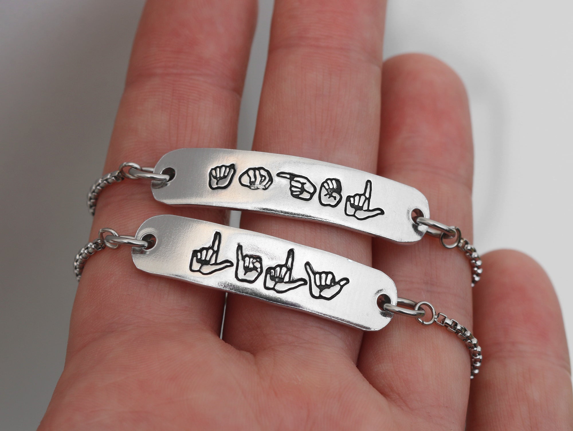 ASL Name Slide Bracelet