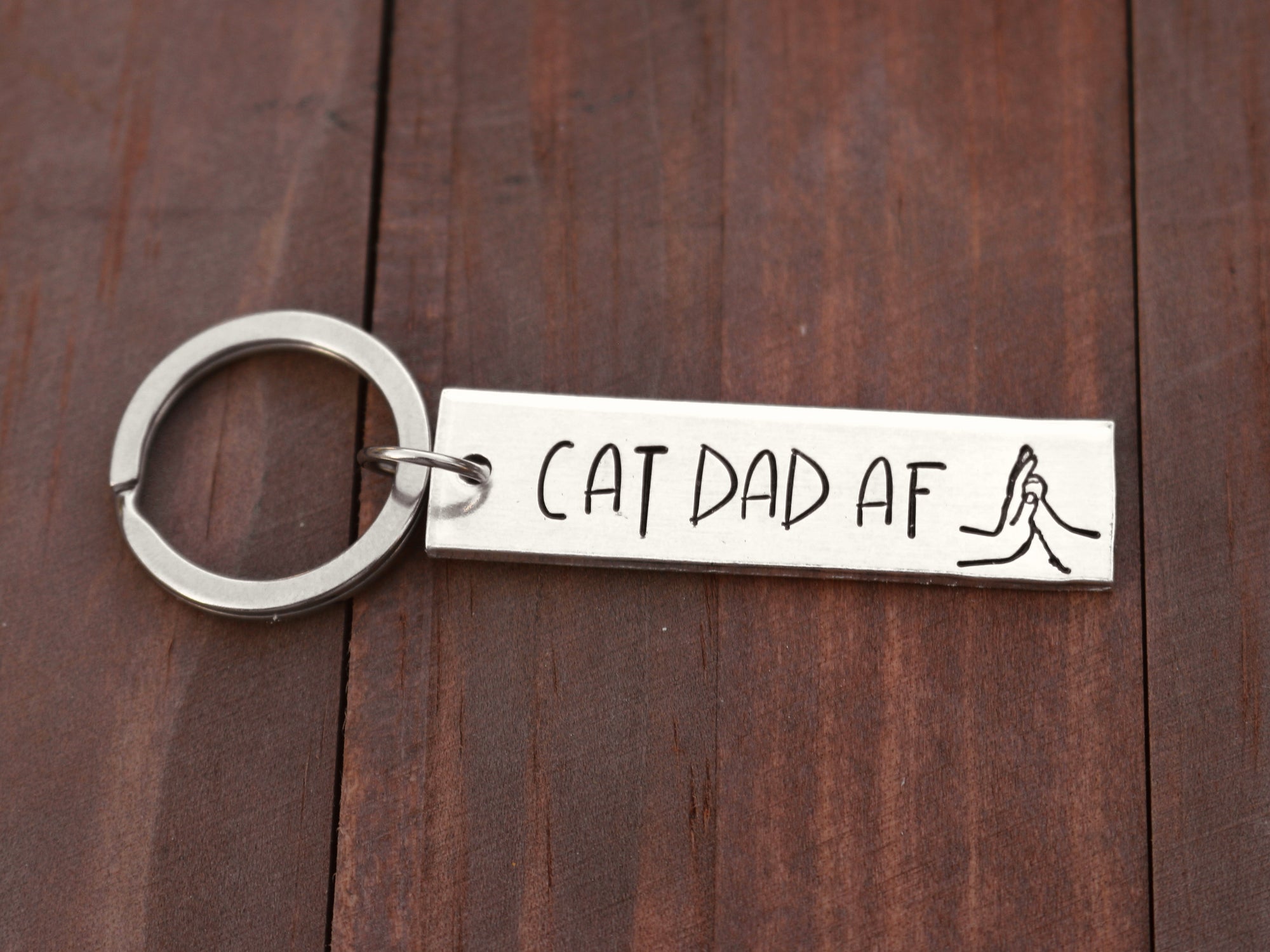 Cat Dad AF Paw Keychain