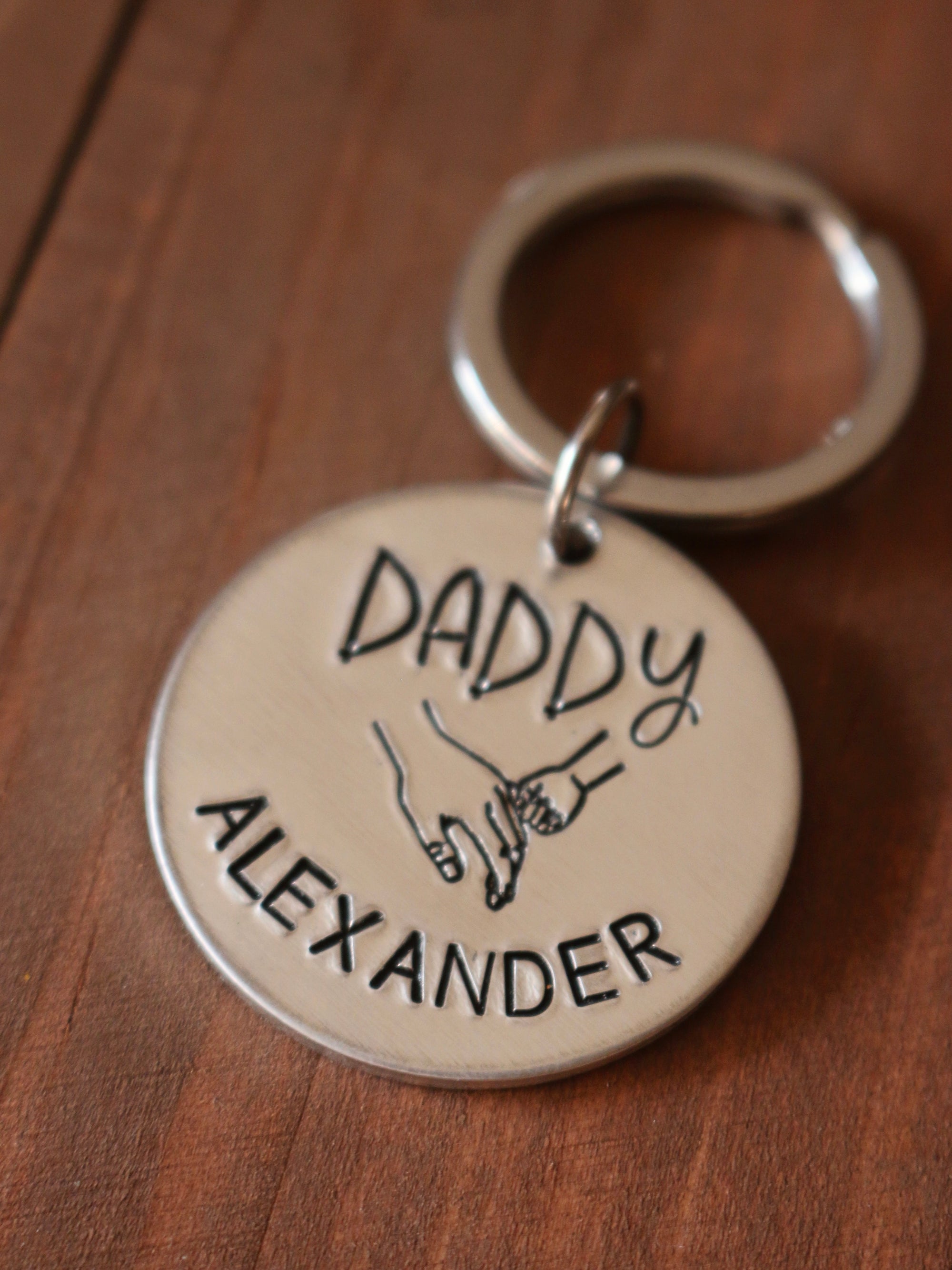 New Dad Name Keychain