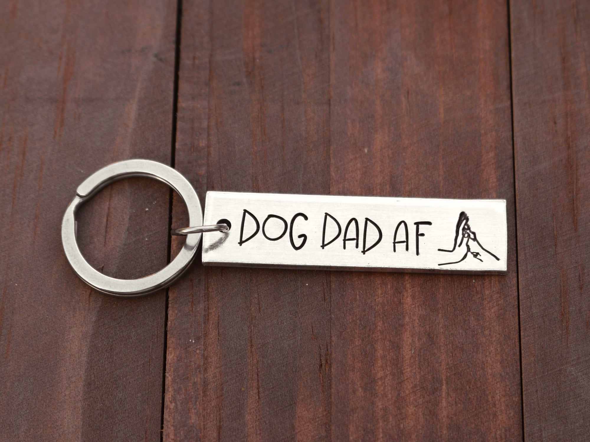 Dog Dad AF Paw Keychain