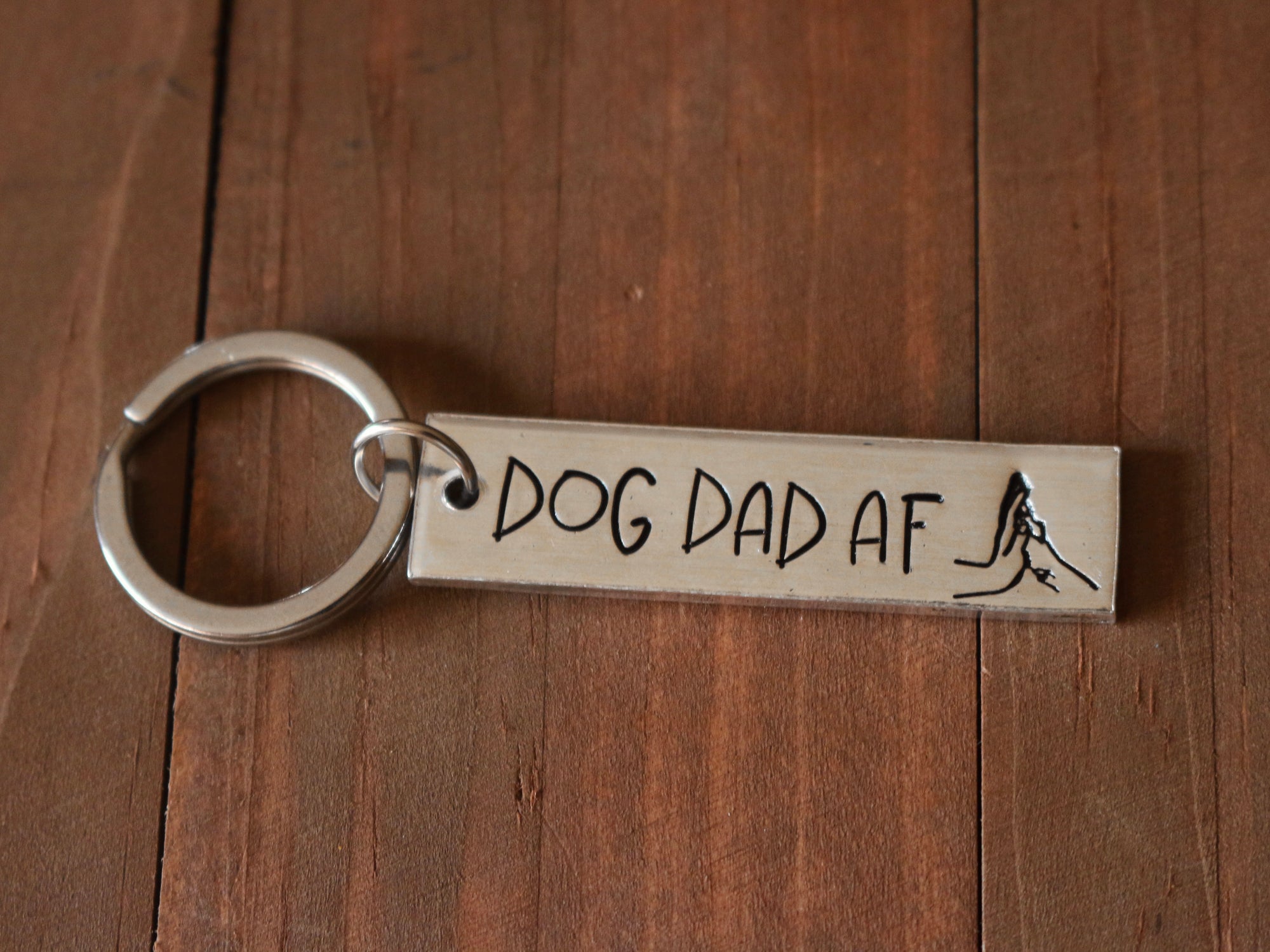 Dog Dad AF Paw Keychain