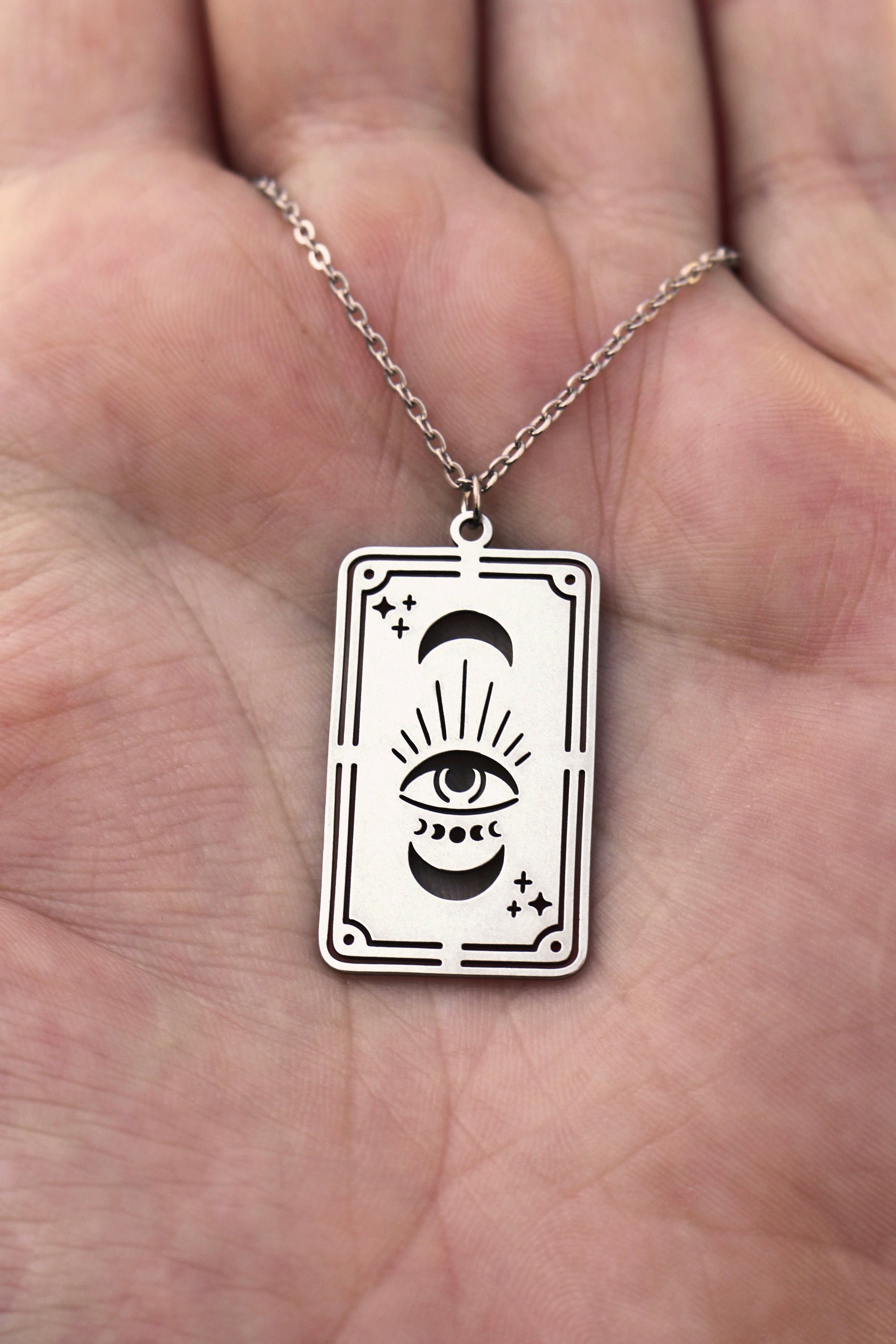 Tarot Card Evil Eye Necklace