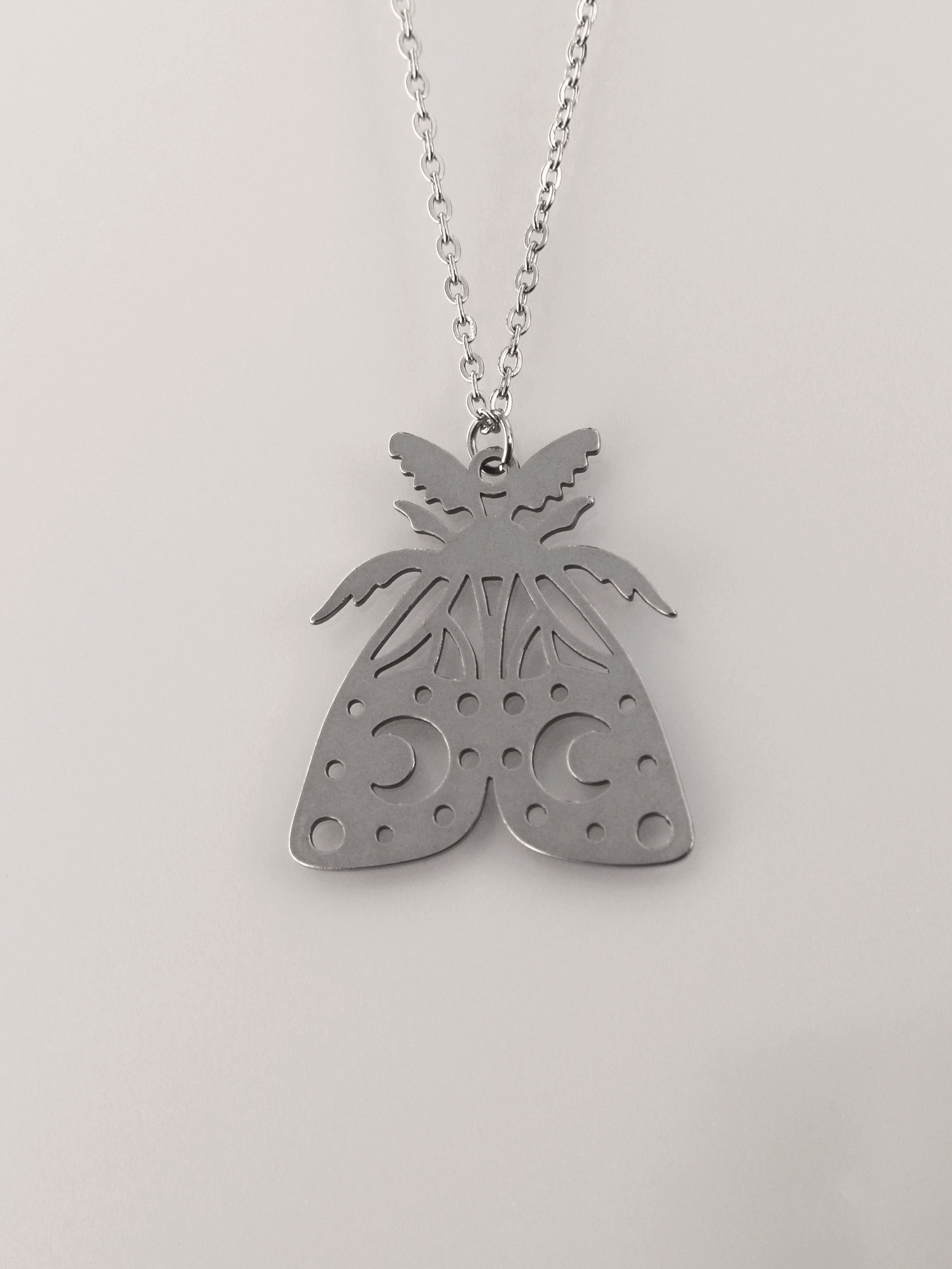 Feathered Luna Moth Necklace