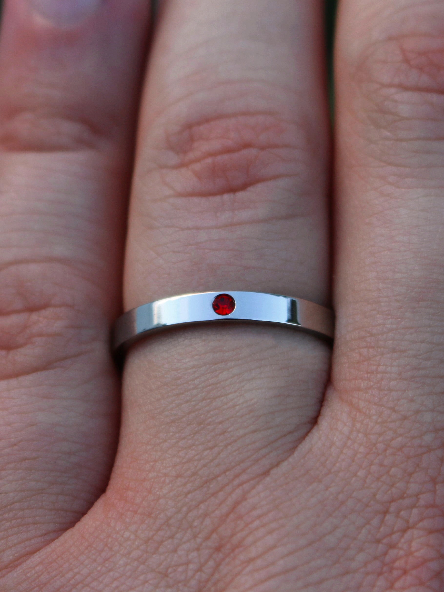 July Birthstone Ring - Band Style