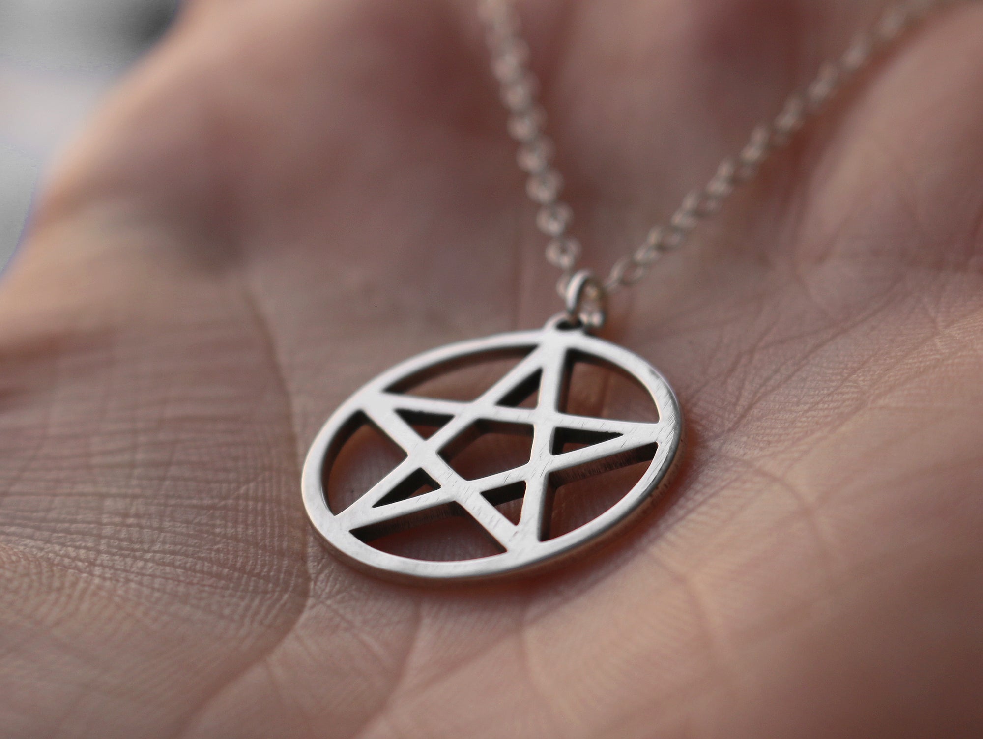 Silver pentagram charm, Pentacle star pendants for jewelry making