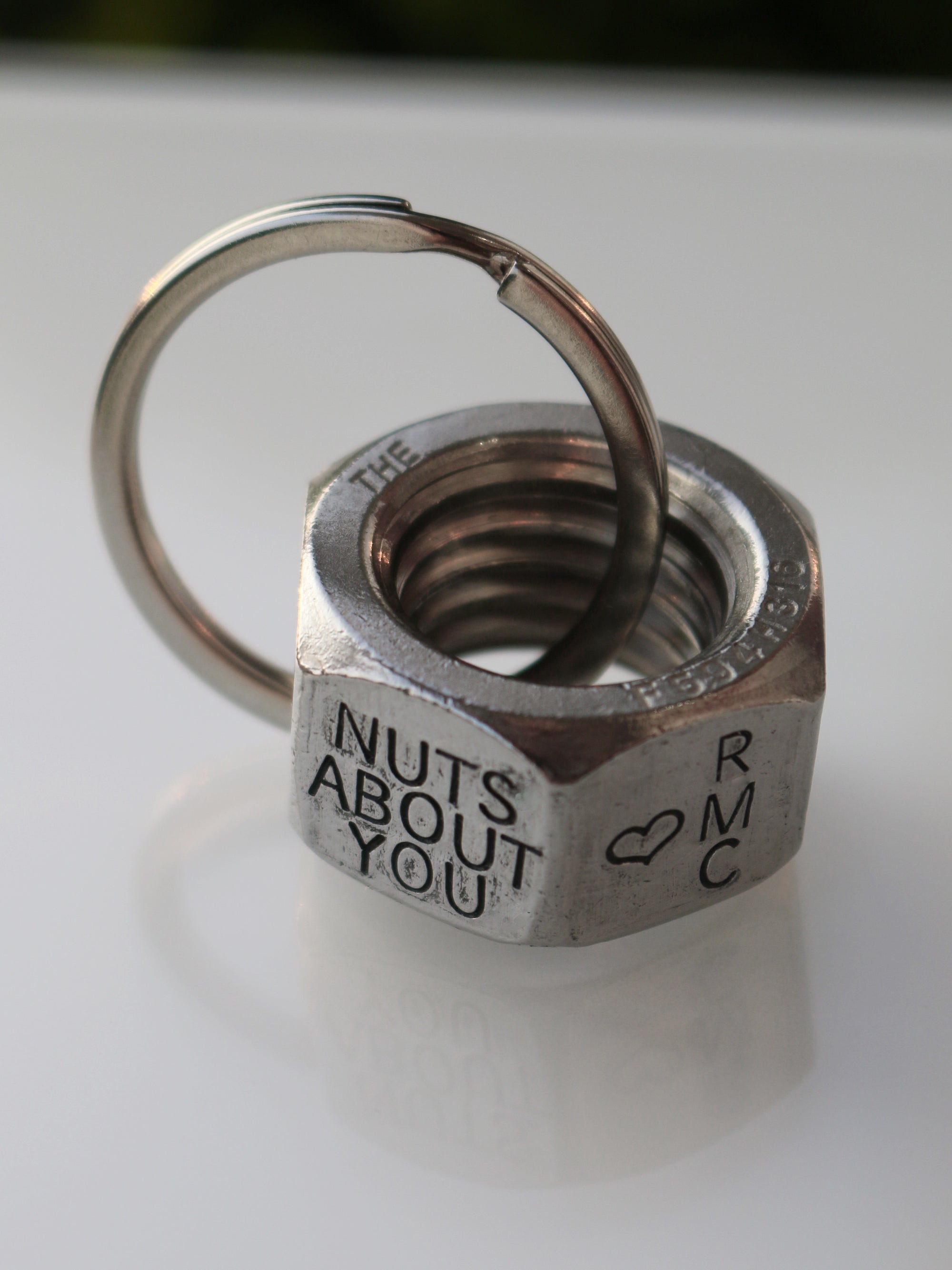 Nuts About You Hex Nut Keychain