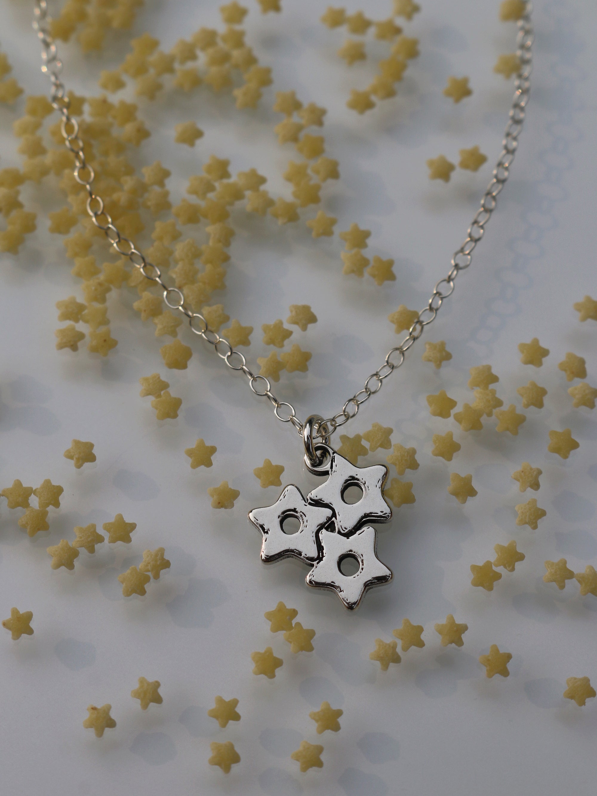 Star Pastina Pasta Necklace - Sterling Silver